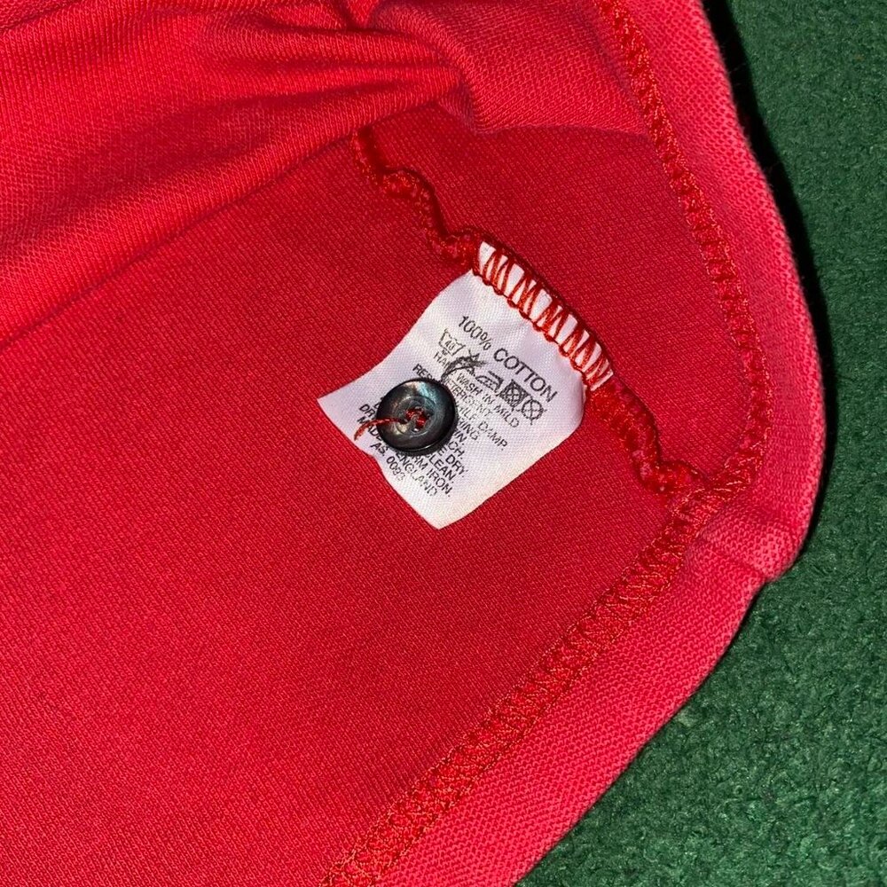 Authentic VTG Burberry Red And Navy Polo-Shirt - Picture 4 of 4